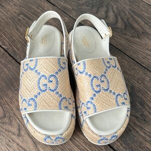 Gucci Raffia Sandals